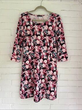 Brixon Ivy Pink Black Floral Top